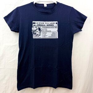 License To Cary Small Arms T-Rex Tee Women XL Blue